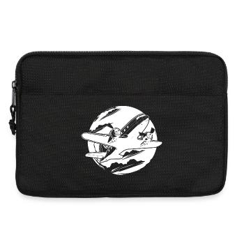 Flugzeug Zeichnung - Laptoptasche 13" - Schwarz - Vorne