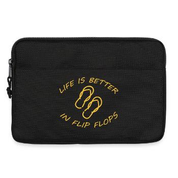 LIFE IS BETTER IN FLIP FLOPS - Laptop bag 13" - black - Front