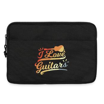 Amour de la guitare - Sacoche pour ordinateur portable 13 pouces - noir - Devant