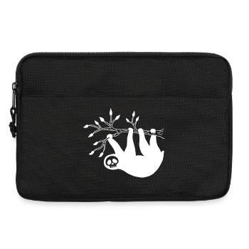 White Sloth Skull - Laptop bag 13" - black - Front