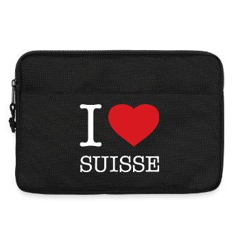 I LOVE SUISSE Switzerland - Laptop bag 13" - black - Front