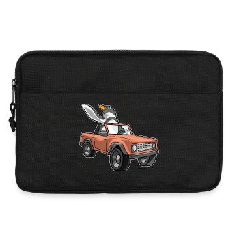 Pinguin Auto - Laptoptasche 13" - Schwarz - Vorne