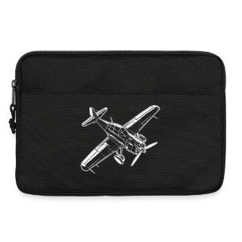 Propeller plane - Laptop bag 13" - black - Front