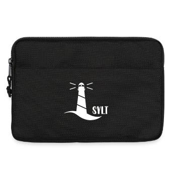 Leuchtturm Sylt weiß) - Laptoptasche 13" - Schwarz - Vorne