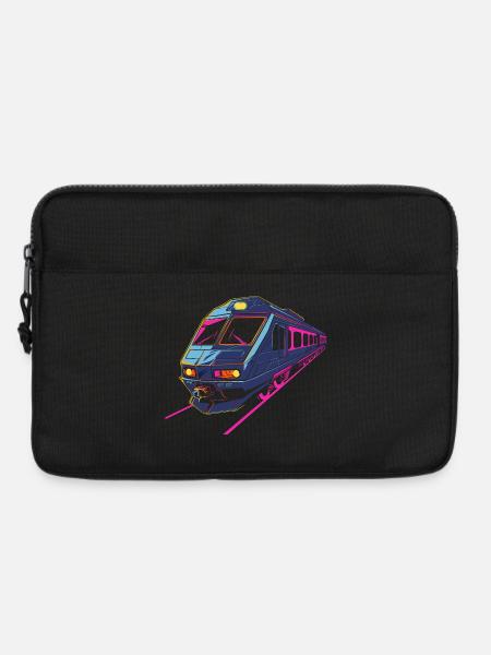 Zug Retro - Laptoptasche 13" - Schwarz