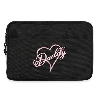Daddy mit Herz Mädchen rosa - Laptoptasche 13" - Schwarz - Vorne