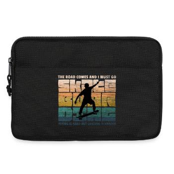 Skateboard Skaten Skate-Fan70er Retro Skater - Laptoptasche 13" - Schwarz - Vorne