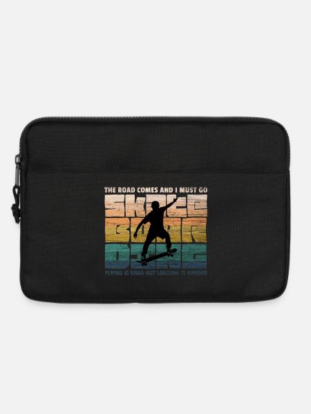 Skateboard Skaten Skate-Fan70er Retro Skater - Laptoptasche 13" - Schwarz