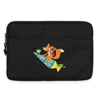 School enrollment fox, hooray, I'm a schoolchild! - Laptop bag 13" - black - Front