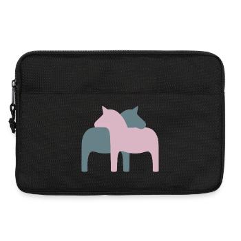 Dala Horse Couple Horses Love Wedding Decoration Love - Laptop bag 13" - black - Front