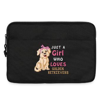 Golden Retriever Girl Love - Sacoche pour ordinateur portable 13 pouces - noir - Devant