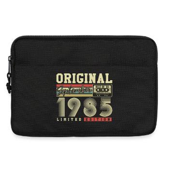 Original September 1985 Vintage Birthday Retro - Laptop bag 13" - black - Front