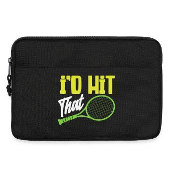Humour sur le joueur de tennis - Sacoche pour ordinateur portable 13 pouces - noir - Devant