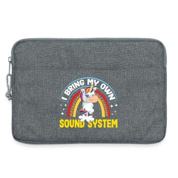 Public Fart Funny Inappropriate - Laptop bag 13" - heather grey - Front