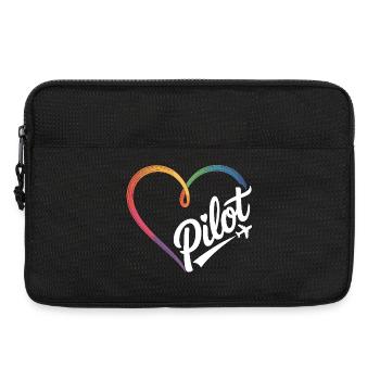 Cœur de pilote - Sacoche pour ordinateur portable 13 pouces - noir - Devant