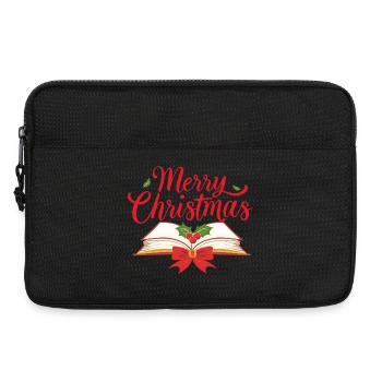 Merry Bookmas – Fine Line Buch Design - Laptoptasche 13" - Schwarz - Vorne