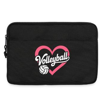 Volleyball Coeur Joueurs de volleyball - Sacoche pour ordinateur portable 13 pouces - noir - Devant