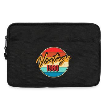 Vintage 1980 Design Rétro Années 80 - Sacoche pour ordinateur portable 13 pouces - noir - Devant