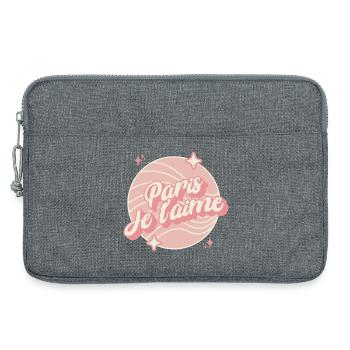 Paris je t'aime - Sacoche pour ordinateur portable 13 pouces - gris chiné - Devant