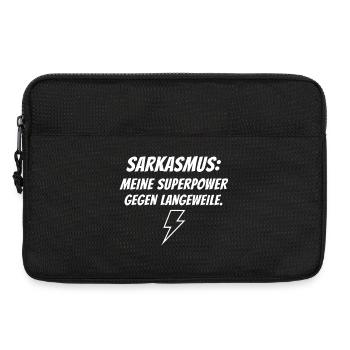 Sarkasmus Superkraft gegen Langeweile - Laptoptasche 13" - Schwarz - Vorne