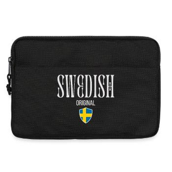 Original schwedisch, schwedischer Stolz - Laptoptasche 13" - Schwarz - Vorne