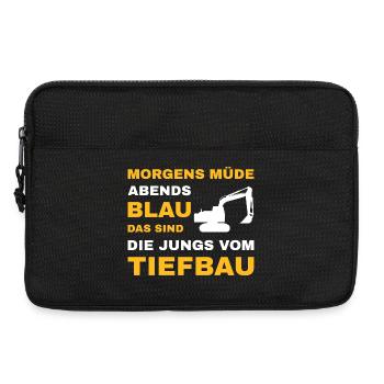 Civil Engineering Civil Engineering Road Construction Excavator Driver Excavation - Laptop bag 13" - black - Front