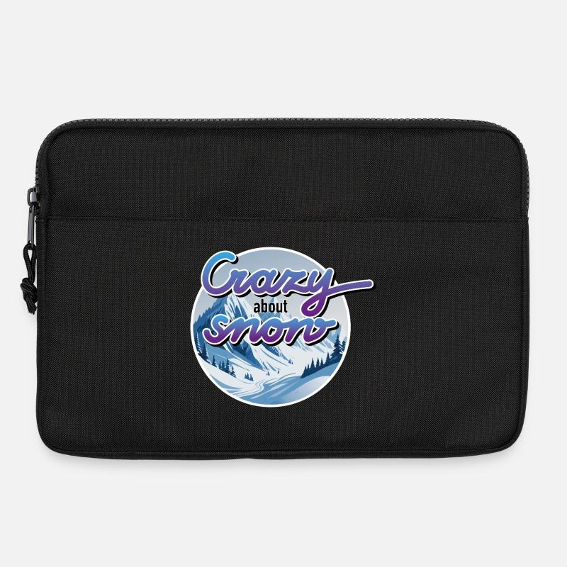 Winter, Berge, Schnee - Laptoptasche 13" - Schwarz