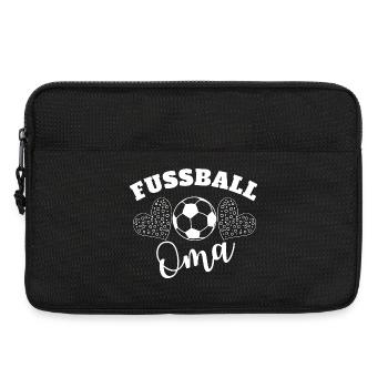 Soccer Mamie Coeur Motif Ballon - Sacoche pour ordinateur portable 13 pouces - noir - Devant