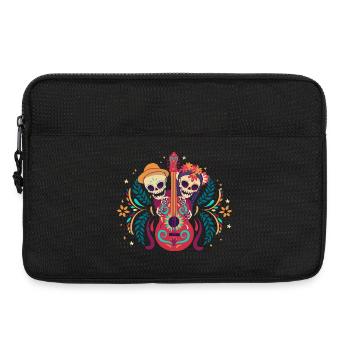 Dia de los Muertos Guitar Skeleton Duo Outfit Top - Laptop bag 13" - black - Front