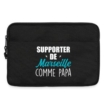 Enfant Humour Marseillais Supporter de Marseille - Sacoche pour ordinateur portable 13 pouces - noir - Devant