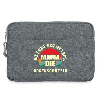 Ich gehe Bogenschießen - Laptoptasche 13" - Grau meliert - Vorne