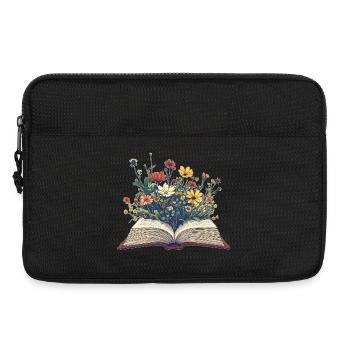 Livre fleuri - Sacoche pour ordinateur portable 13 pouces - noir - Devant