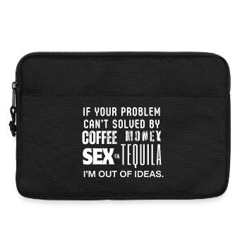 Out Of Ideas Coffee Tequila Tee - Laptop bag 13" - black - Front