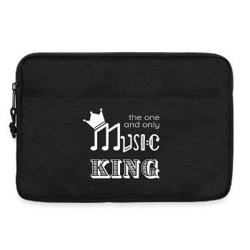 Music King - design musical pour hommes - Sacoche pour ordinateur portable 13 pouces - noir - Devant