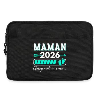 Mama 2026 Spaß Geschenk Mutter kündigt Schwangerschaft an - Laptoptasche 13" - Schwarz - Vorne