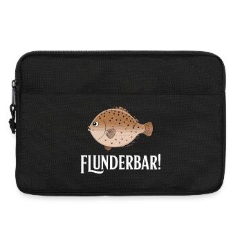 plie ours drôle poisson plat humour - Sacoche pour ordinateur portable 13 pouces - noir - Devant