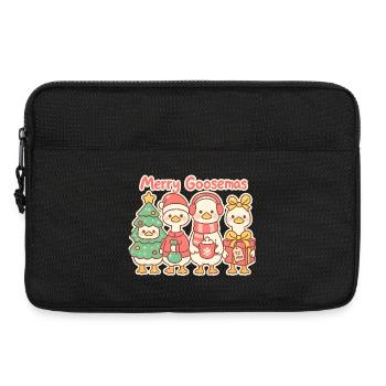 Fröhliches Gänsemas-Trio, Entenlins - Laptoptasche 13" - Schwarz - Vorne