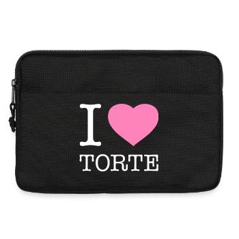 I love cake - Laptop bag 13" - black - Front