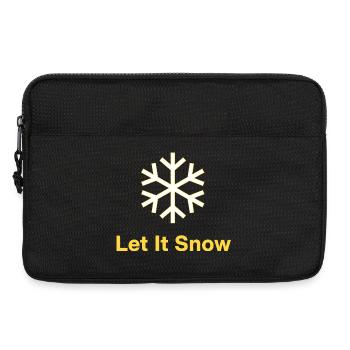 Goldene Schneeflocke - Let It Snow - Laptoptasche 13" - Schwarz - Vorne