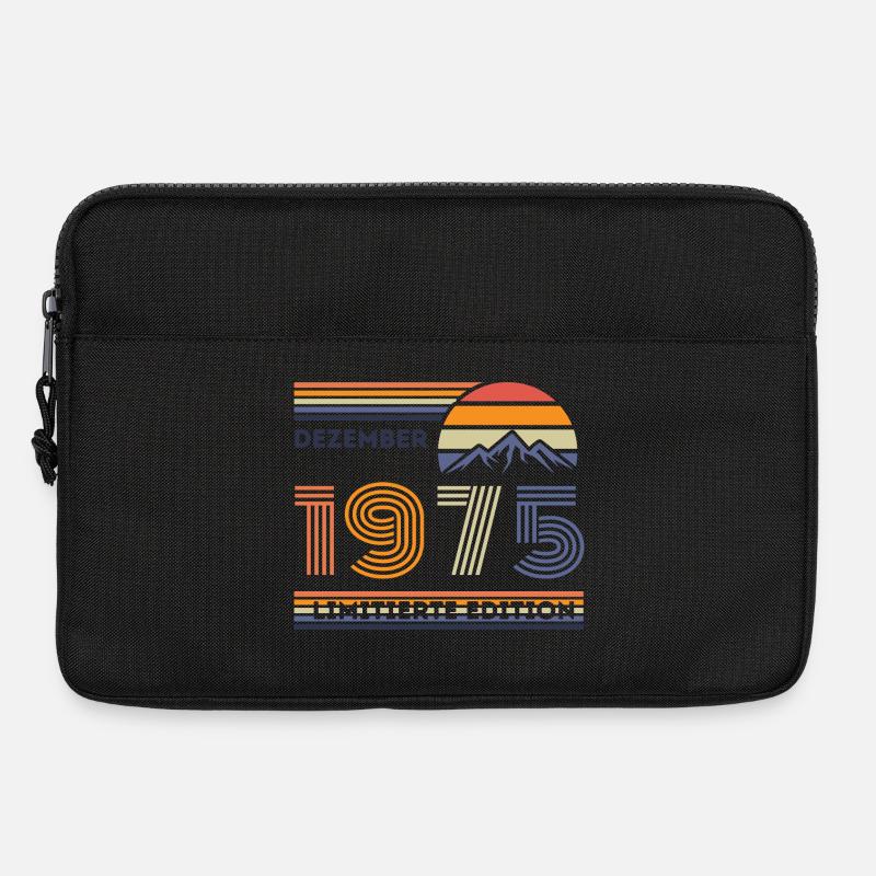 Vintage Geburtstag Limitierte – Dezember 1975 - Laptoptasche 13" - Schwarz