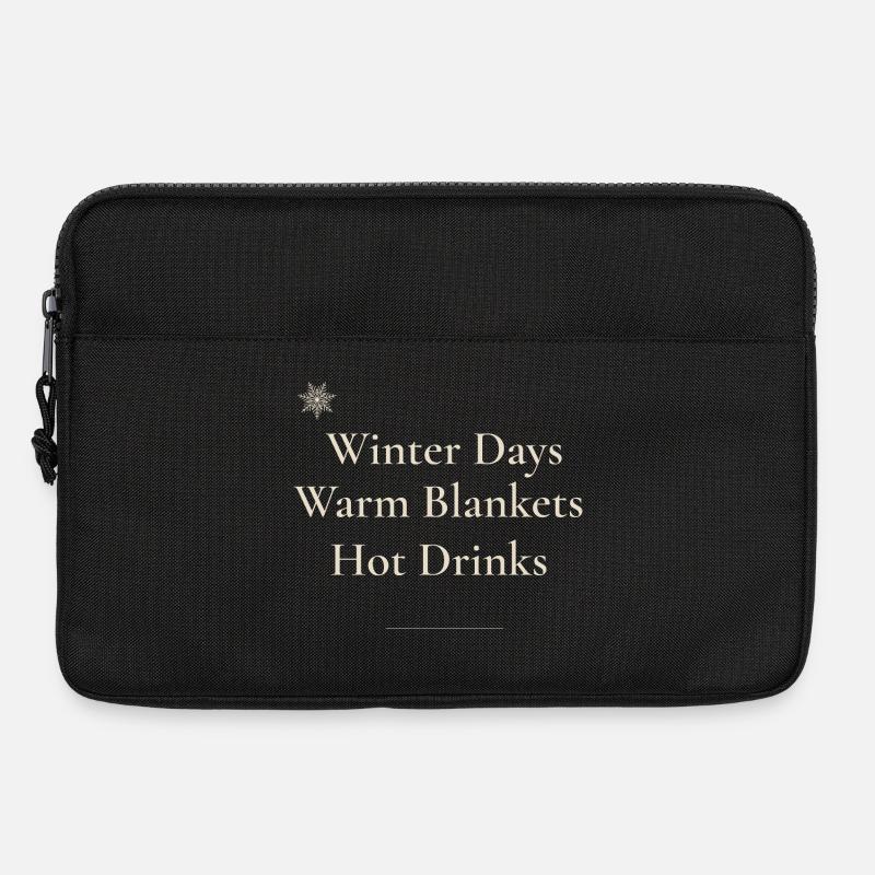Gemütliche Winterstimmungen - Laptoptasche 13" - Schwarz