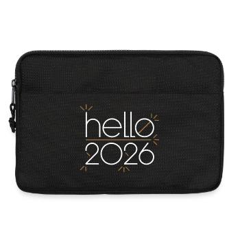 Hello 2026 Neon Line Art - Laptop bag 13" - black - Front