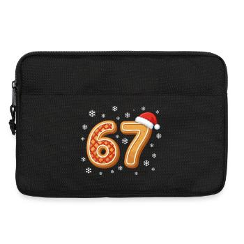 67 Weihnachten Lustiges Gingerbread 6 7 Santa Meme - Laptoptasche 13" - Schwarz - Vorne