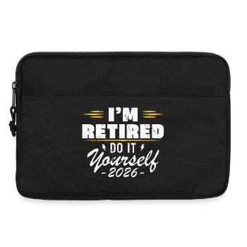 Ich bin 2026 im Ruhestand, mach es selbst. - Laptoptasche 13" - Schwarz - Vorne