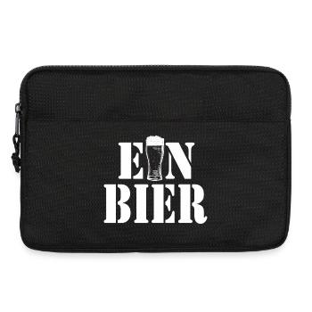 A beer glass logo typography - Laptop bag 13" - black - Front