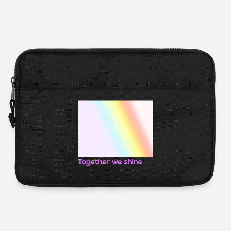 Pride / CSD / LGBTQ+ Design "together we shine" - Laptoptasche 13" - Schwarz