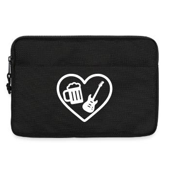 Bière Heart Rock - Sacoche pour ordinateur portable 13 pouces - noir - Devant
