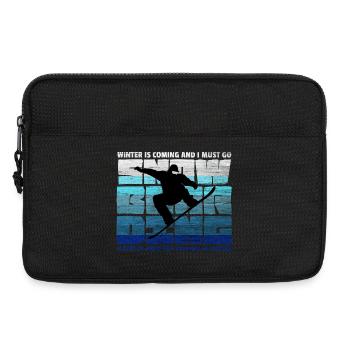 Snowboard  – Flying is Hard Landing Harder - Laptoptasche 13" - Schwarz - Vorne
