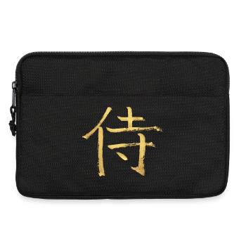 Samurai - In Japanese / Ink Characters - Laptop bag 13" - black - Front