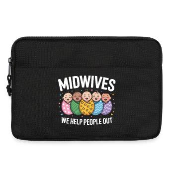 Héros nouveau-nés de l’aide à la sage-femme - Sacoche pour ordinateur portable 13 pouces - noir - Devant